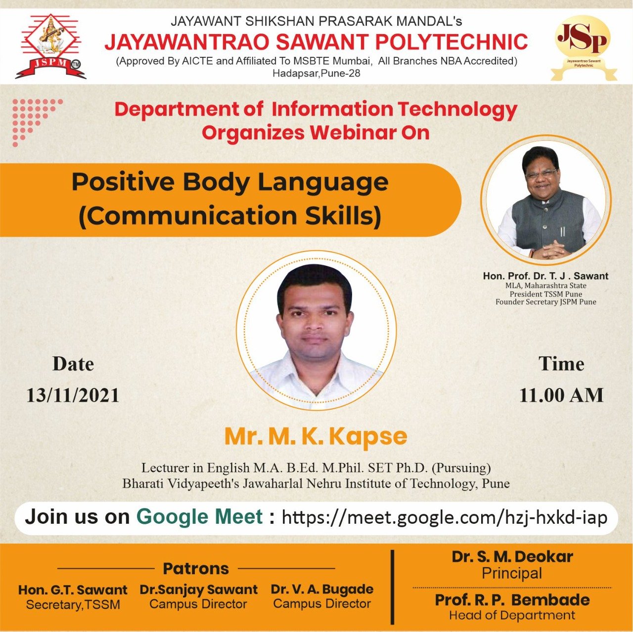 Webinar -Positive Body Language (Communication Skills)